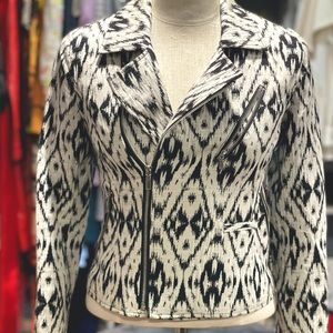 Black & White Biker Jacket